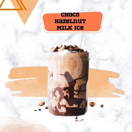 Choco Hazelnut Milk Ice Large menu King Coklat Delvino, Rawamangun