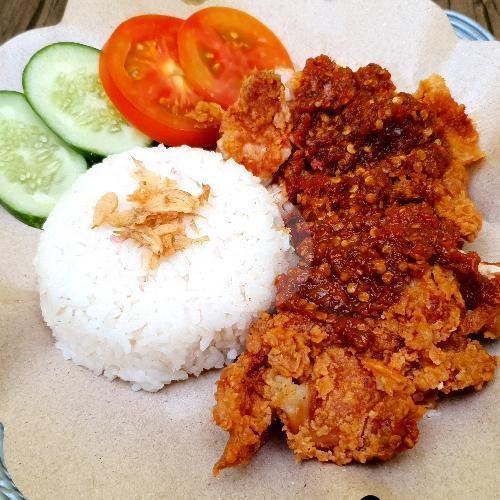 Nasi Ayam Sambal Bledos menu Ciprek (Cirebon Geprek), Karanggetas