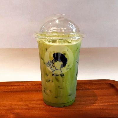 Ice Premium Matcha Latte + Cheese menu Mimi Teh, Trunojoyo