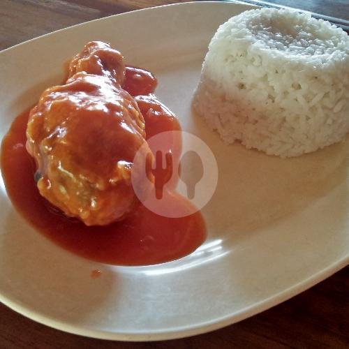 Nasi Siram Asam Manis menu Thoha Fried Chicken, Lowokwaru