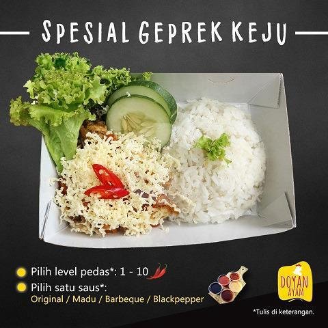 Spesial Geprek Teta ( Tempe + Tahu) menu Doyan Ayam Geprek, Kraton