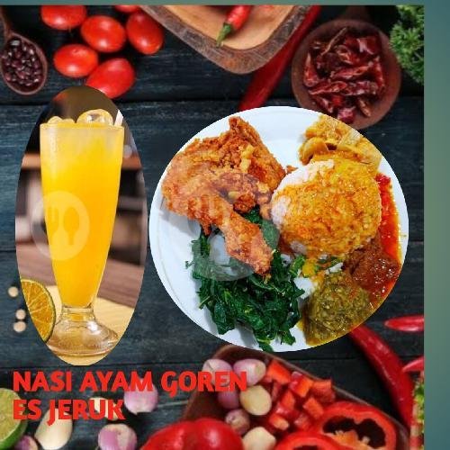Nasi Ayam Balado+es Teh Manis menu NASI PADANG LAURA MINANG RRI, Piranha Tunjung Sekar