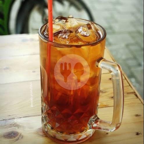 Teh Panas menu Sate Ayam dan Kambing Cak Qosim, Umbulharjo
