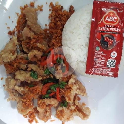 Ayam Saus Telor Asin+nasi menu Kedai Chacha Jatinangor