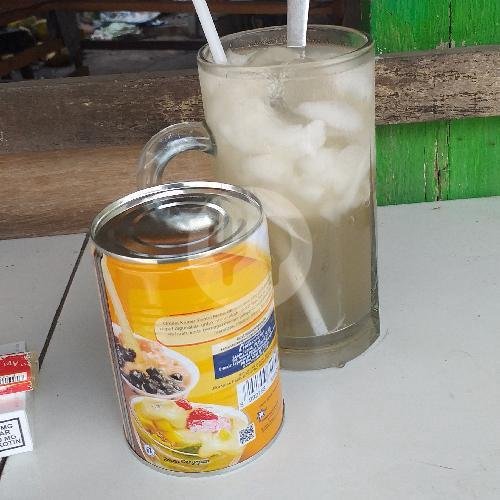 Es Degan + Susu (es Di Pisah) menu Es Degan Pak Ipin, Gebang Lor