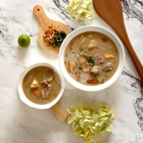 Nasi Putih menu Sop Kaki Sapi, Daging & Babat Khas Betawi Bang Udin