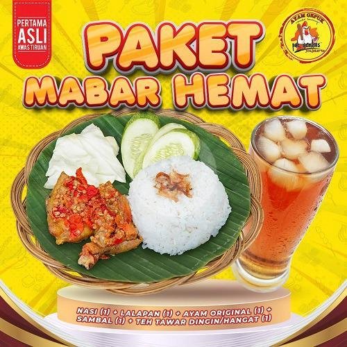 ORI 3 menu Ayam Gepuk Pak Gembus, Kebayoran Lama