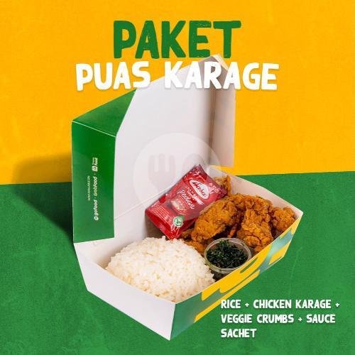 PAKET PUAS KARAGE menu Pareanom, Banyuanyar