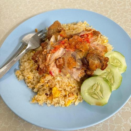 Nasgor Ayam Geprek + Es Teh menu Nasgor Ayam Geprek Bu Rara, De Saxophone