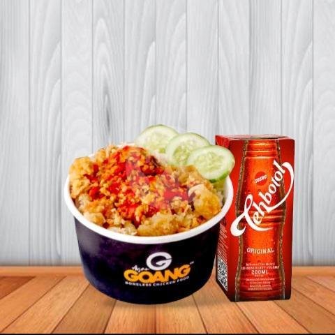 Ricebowl Ayam Geprek + Teh Botol Sosro 200ml menu Ayam Goang, M Ramdan