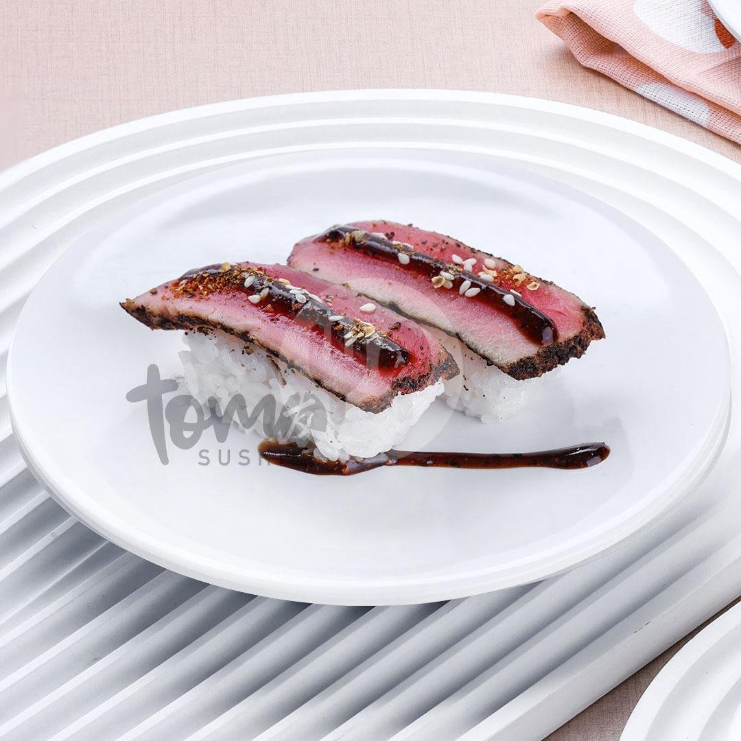 Black Pepper Tuna Sushi menu Tom Sushi, Trans Icon Surabaya