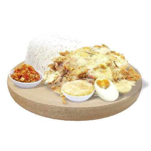 Ayam Geprek Terasi + Nasi Putih menu Ayam Geprek Mr Suprek, Gresik