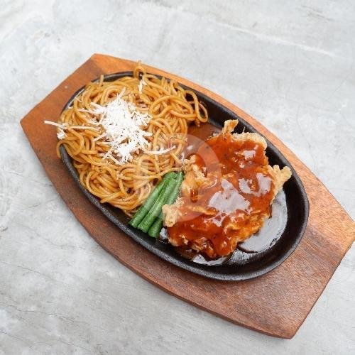Gb. Spaghetti Chicken BBQ menu Choky Spaghetti Steak, Godean, Yogyakarta