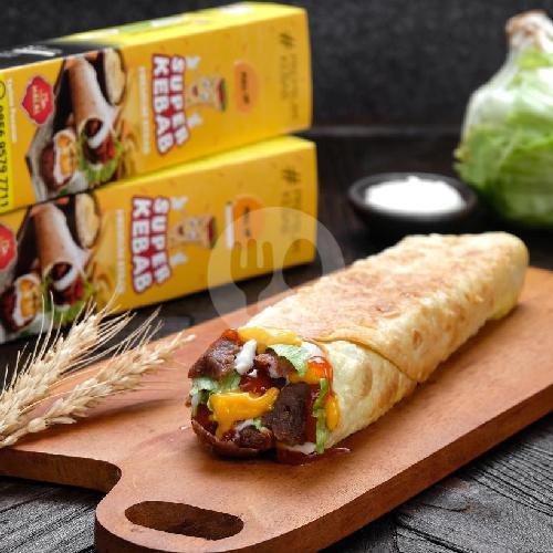 Kebab Large Combo (Daging Kebab + Sosis Sapi) menu Super Kebab, H. Kelik