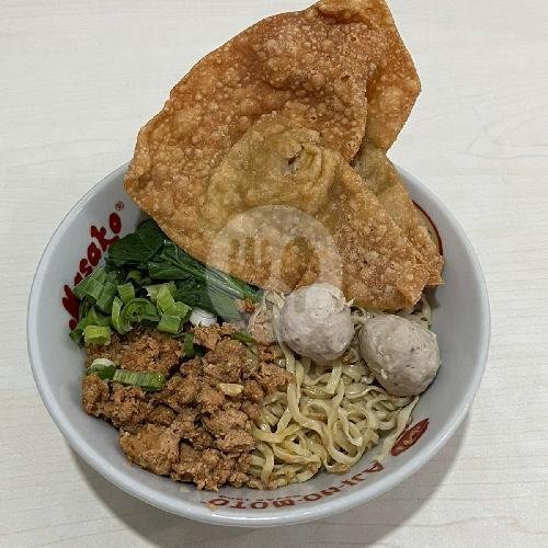 Mie Ayam Komplit Rebus (Bakso + Pangsit Rebus) menu Mie Ayam Selera Slawi
