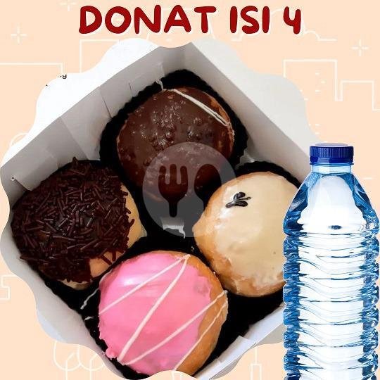 Donat Kentang Isi 6 + Air Mineral menu Mooi Donat, Sumbersari