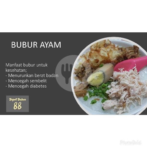 Bubur Ayam Jakarta menu Bubur Ayam Ronde Timlo 88, Lowokwaru