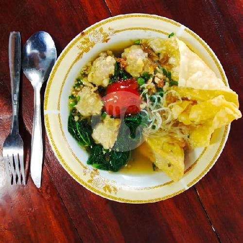 Bakso Campur Tidak Pedes menu Bakso dan Mie ayam Pak Muslim, Baki