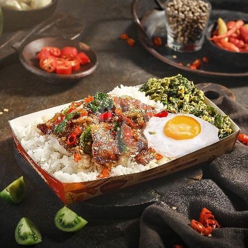 Sei Sapi Asap Sambal Rica-Rica (Reg) menu Nyapii - Sei Sapi Asap, Probolinggo