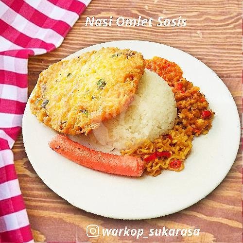 Nasi Omlet Sarden menu Warkop Nasi Suka Rasa, Dipatiukur