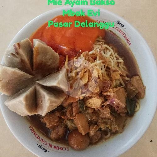 Mie Ayam + Bakso Beranak menu Bakso Beranak Mbak Evi, Delanggu