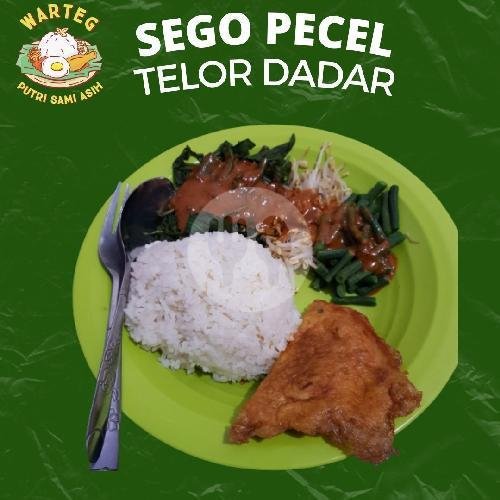 Nasi Pecel + Telur Dadar menu Warteg Putri Sami Asih 2, Gunung Anyar