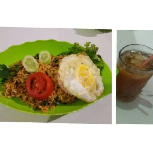 Mie Tarangah Rebus Ori + Naget + Bakso + Teh Es/Teh Hijau menu Mie Padeh Tarangah, Pagang Dalam Kurao