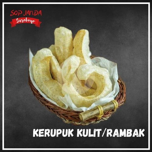 Kerupuk Emping menu Sop Janda Suroboyo, Mulyosari