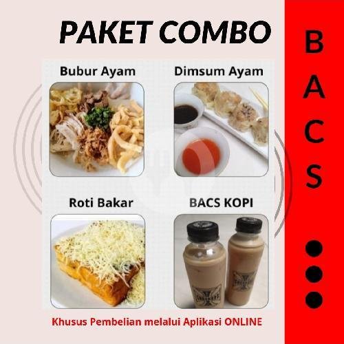 1 BUBUR AYAM + 1 DIMSUM AYAM (4pcs) + 1 ROTI BAKAR menu Bubur Ayam Ceker Sukabumi, Pondok Kelapa