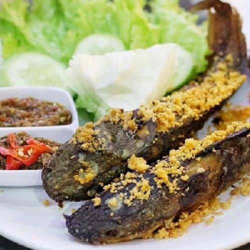 Nasi ayam kremes kerupuk menu Ayam & Lele Warung Mba Tun, Singaperbangsa