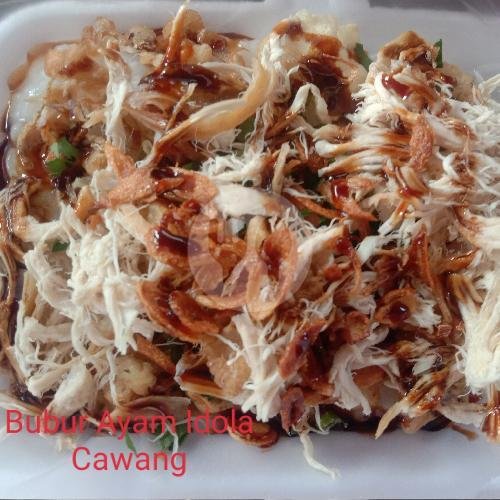 Bubur ayam IDOLA emping+ cakue menu BUBUR AYAM IDOLA CAWANG