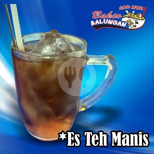 es jeruk menu Bakso Balungan Cak Nur, Babatan