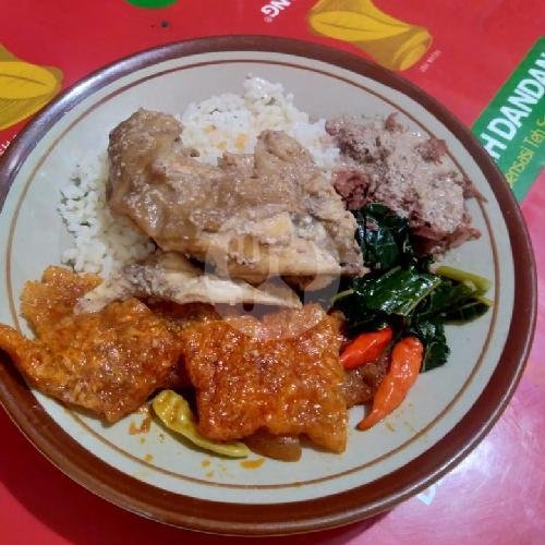 Nasi Gudeg Paha Atas menu Gudeg Ceker Bu Witri, Tegal Harjo, Jebres