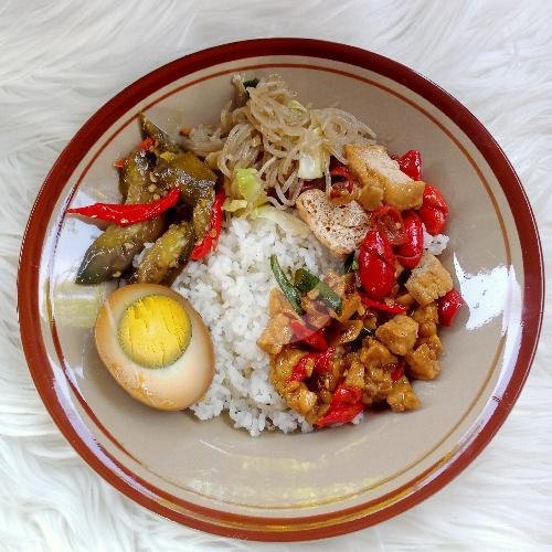 Sayur Oseng Terong menu Bubur Krecek Bu Marning