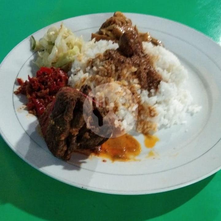 Nasi + Babat menu Nasi Padang Mande Kanduang, Haur Pancuh