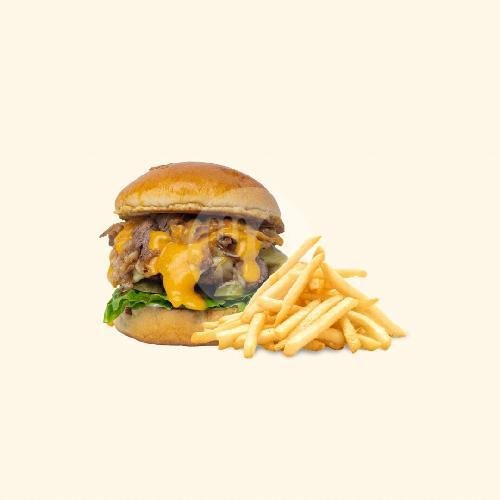 Cheese Frenchfries menu Arm Burger, Currie Bandung