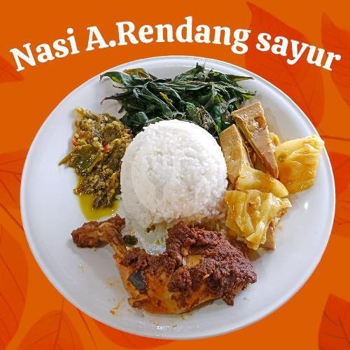 Nasi-Ayam Goreng-Sayur menu Nasi Padang Sari Bundo, Antapani
