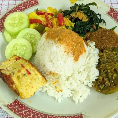 Nasi Gulai Telur menu Rm Sinar Minang Jaya, Wahid Hasyim