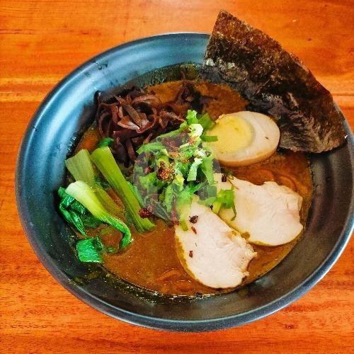 Ramen Hitam (shoyu) menu Takoyaki Hiroshi, colomadu