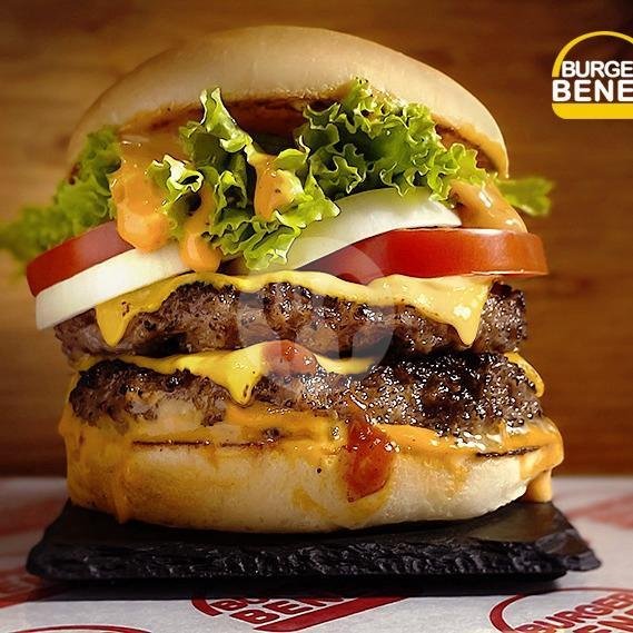 Bener 3 Cheese With Veggie menu Burger Bener, Kelapa Gading