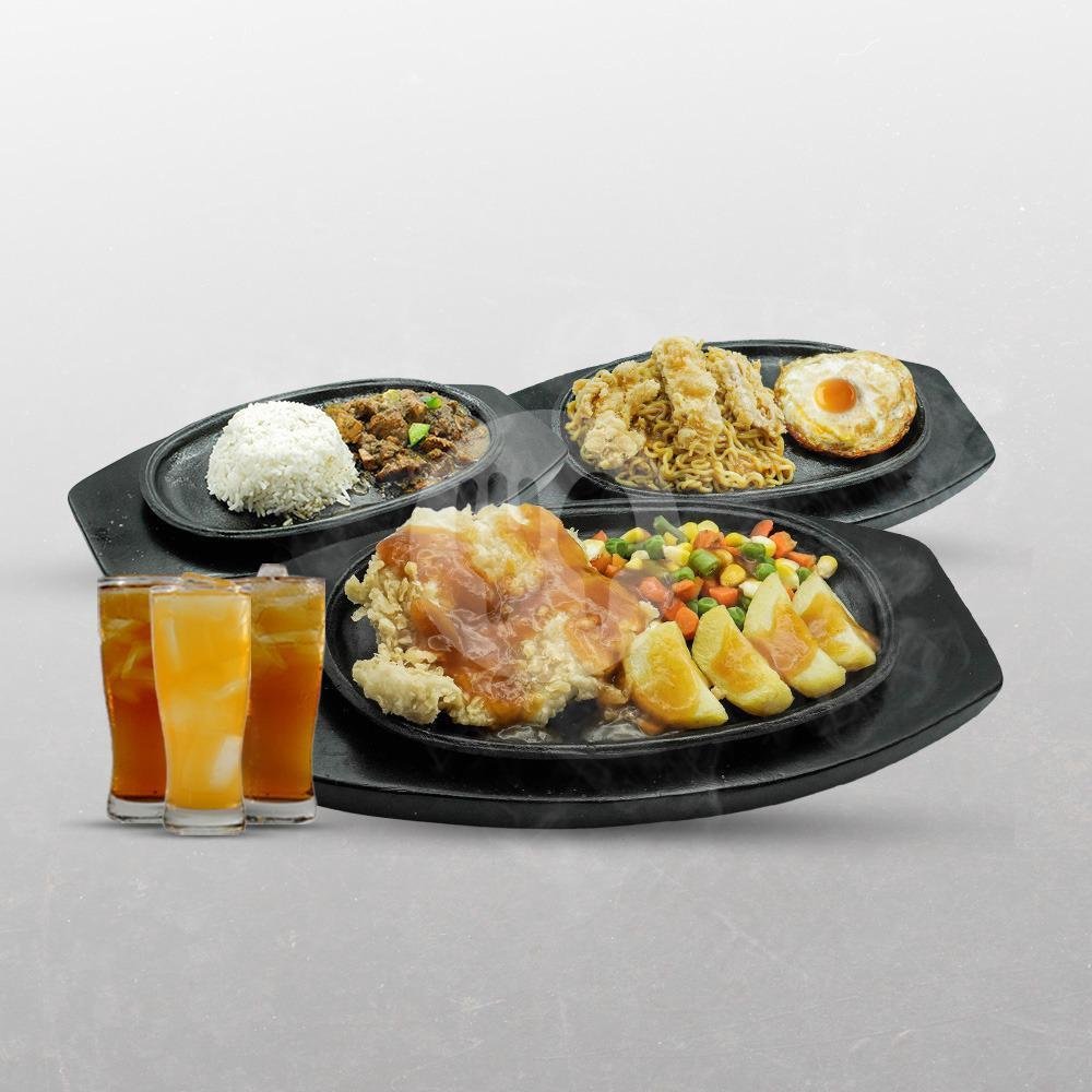 Trio Hemat 1 menu Steak Moen Moen, Dinoyo