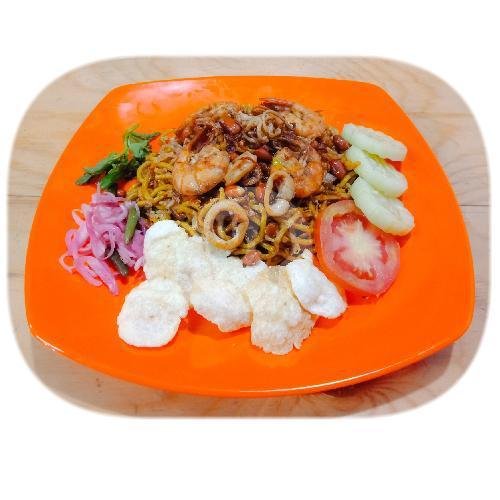 Mie Aceh Super Spesial (Udang + Daging + Cumi) (Goreng / Tumis / Rebus ) menu Mie Aceh Warunk Mantul, Jendral Ahmad Yani