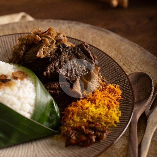 Nasi Krawu Daging Sapi + Paru Goreng (Puas) menu Nasi Krawu Ning Milla, Cawang Baru