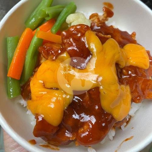 ricebowl sambel baby cumi ciamik menu Nasi Cumi Kediri, Gurah