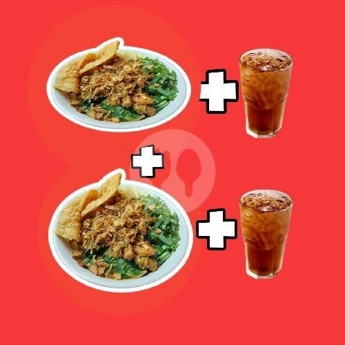 Hemat Berdua B ( Mie Ayam 2 + Es Teh 2 ) menu Bakso & Mie Ayam Kingkong 2, Ngaglik