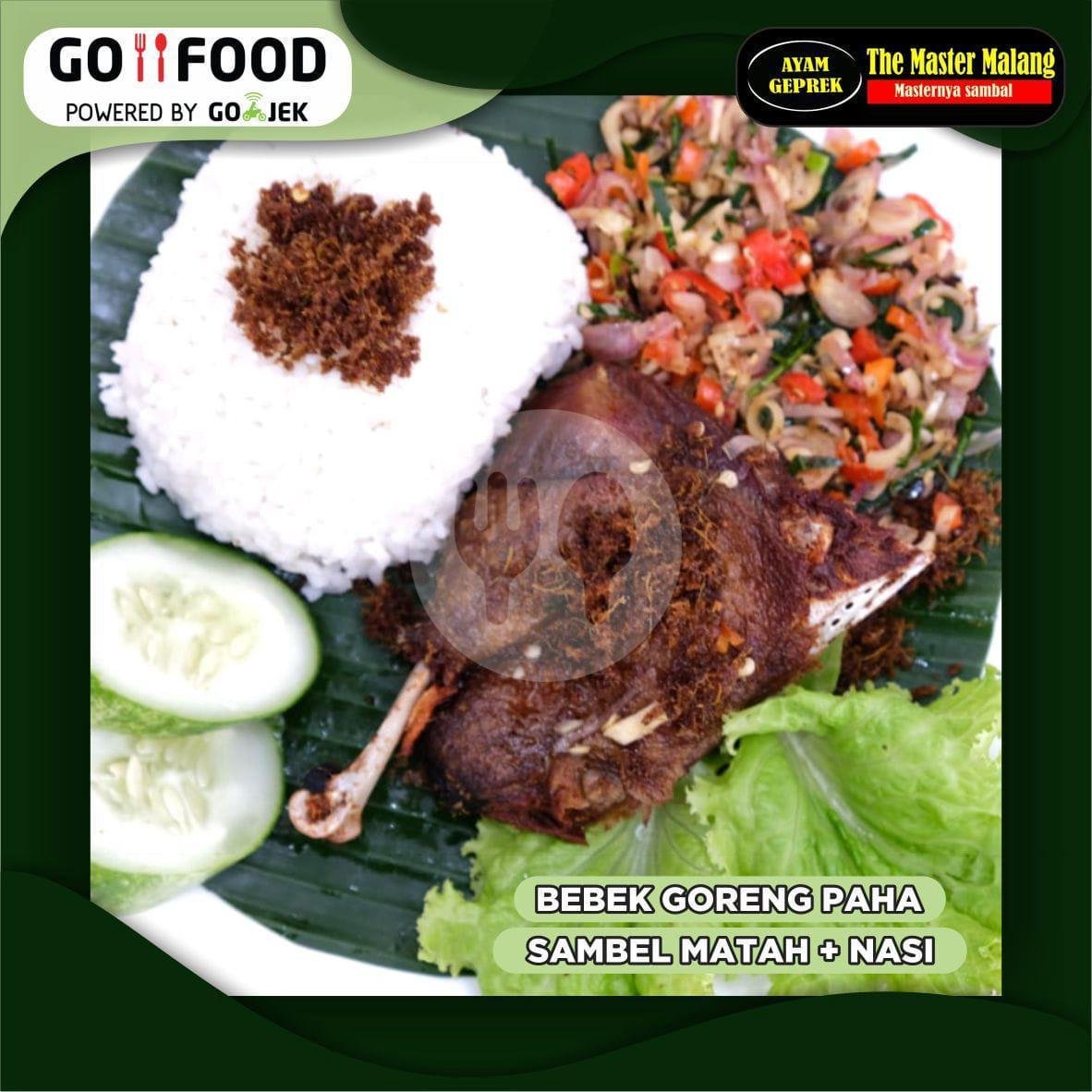 Bebek Sambal Ijo Tanpa Nasi menu Ayam Geprek The Master, Lowokwaru