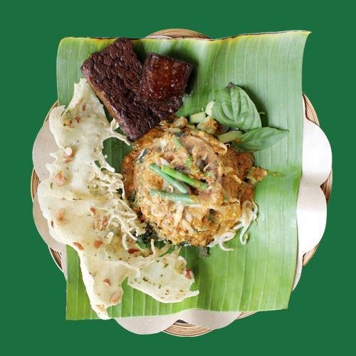 Nasi Pecel + Tahu Tempe Goreng menu NPT Nasi Pecel Tulungagung, TKI 3