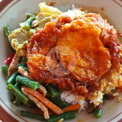 Nasi+Sayur+Telor Dadar menu Warteg Arman, Pleburan Barat