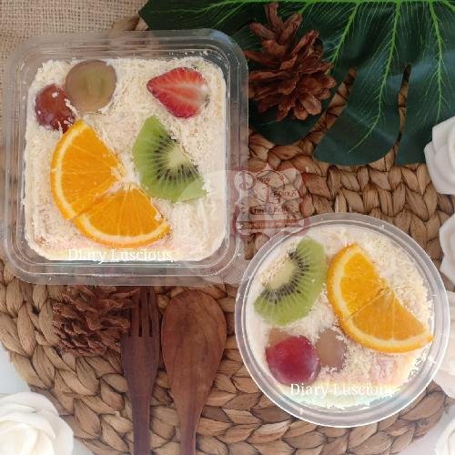 Paket Hemat Salad Buah Abil 350 Ml Dan 750 Ml menu Salad Buah Abil Antapani Diary Salad Luscious, Hantap Raya