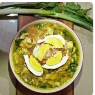 Nasi Soto Ayam + Telor Muda menu Soto Ayam Madura Mas yahya, Cetarip Kulon 3